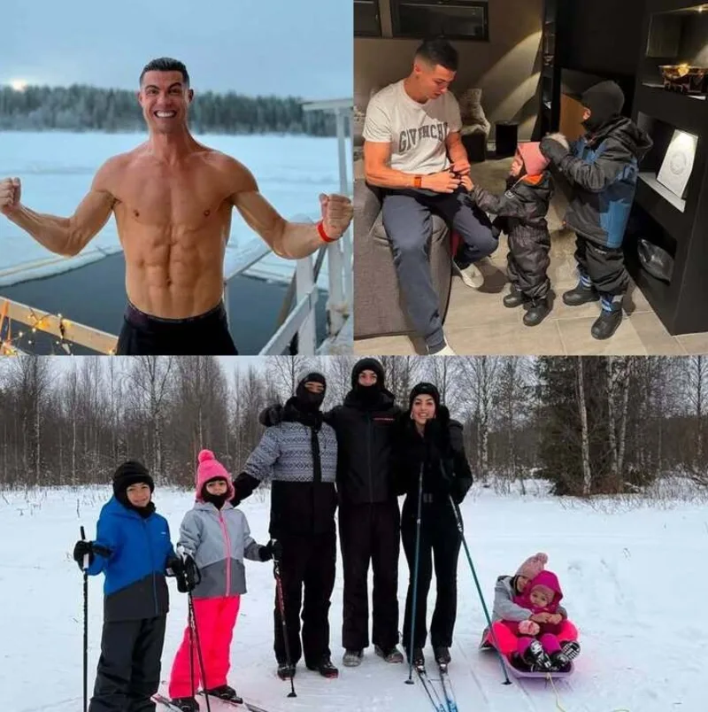 Ronaldo thường xuất hiện bên các con trong thể thao, kỳ nghỉ và các dịp quan trọng