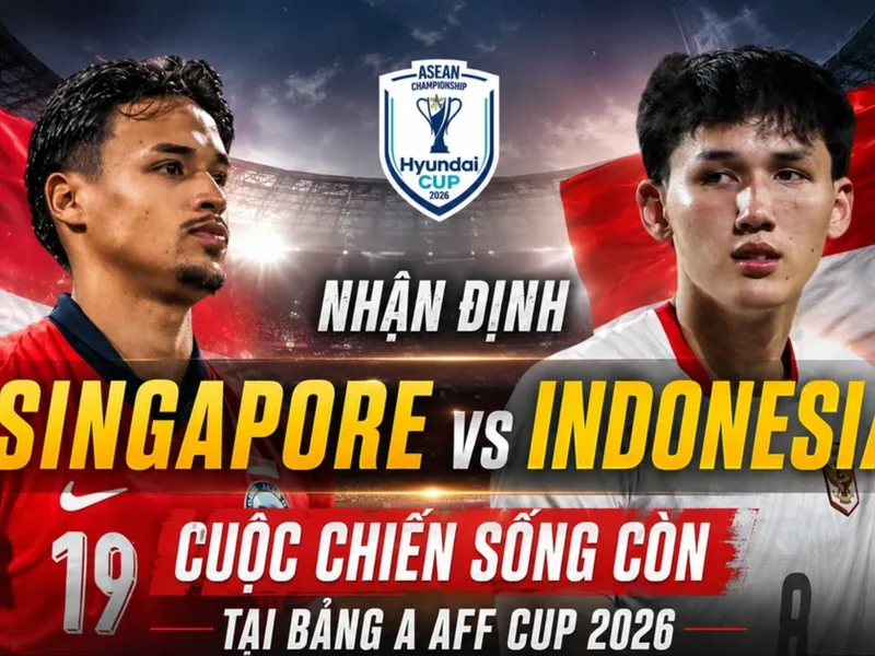 Singapore và Indonesia bước vào trận đấu mang tính quyết định đối với tấm vé bán kết.